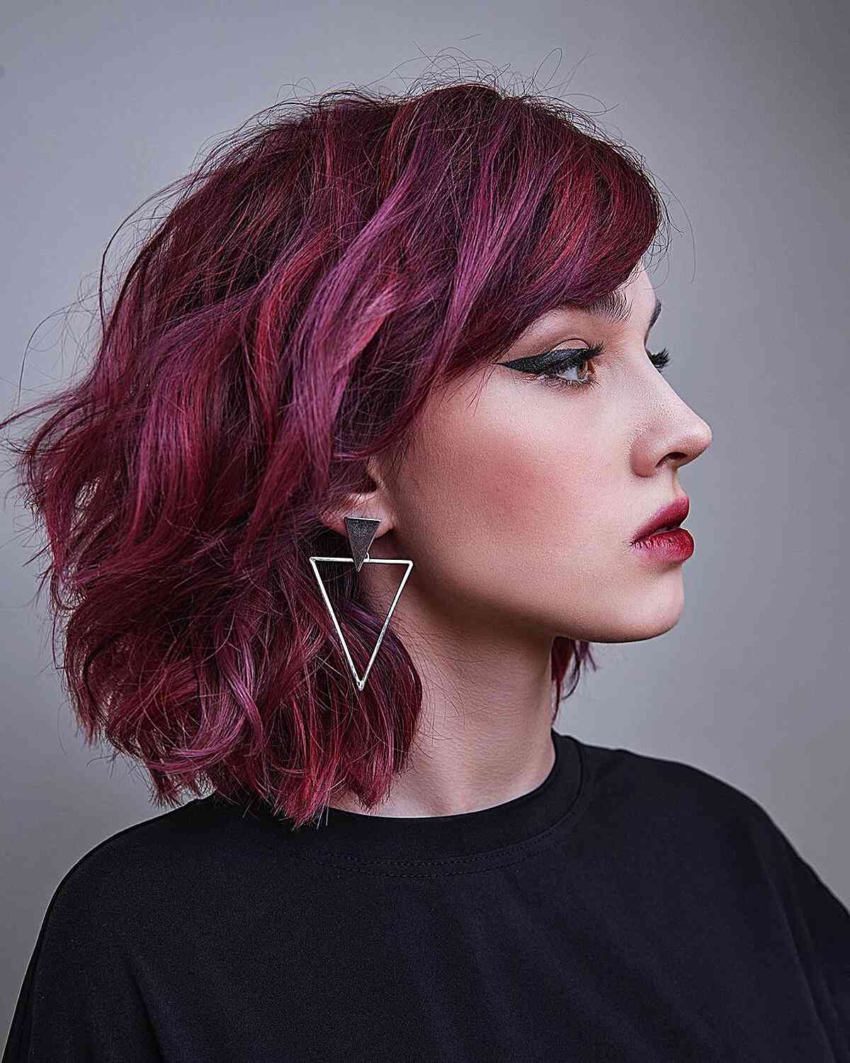 Berry Red Hair for ladies with a bold style