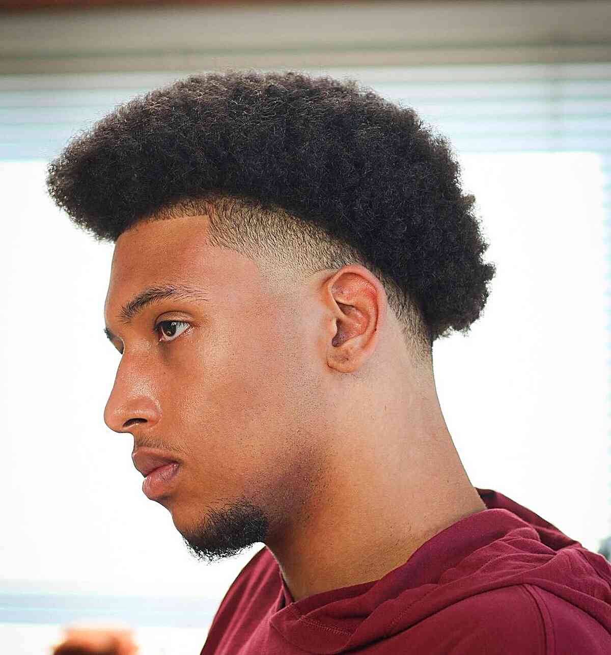 Dapper Fade for Black Men with thick curly hair