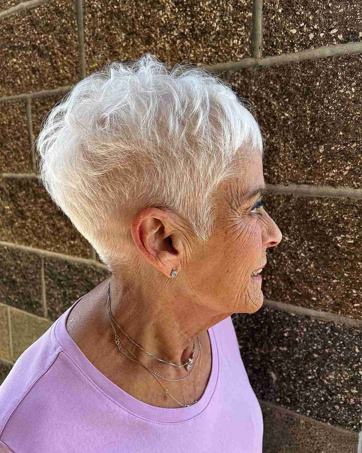 Youthful Feathery Pixie with Short Sides for Thinning Hair