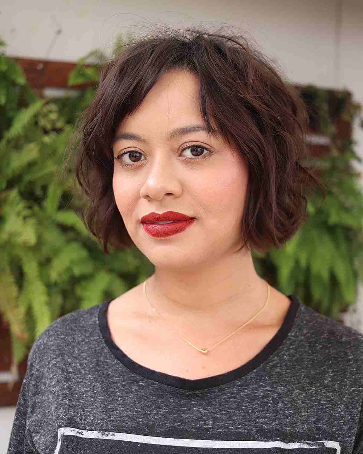 Tousled French Bob on Fine Hair