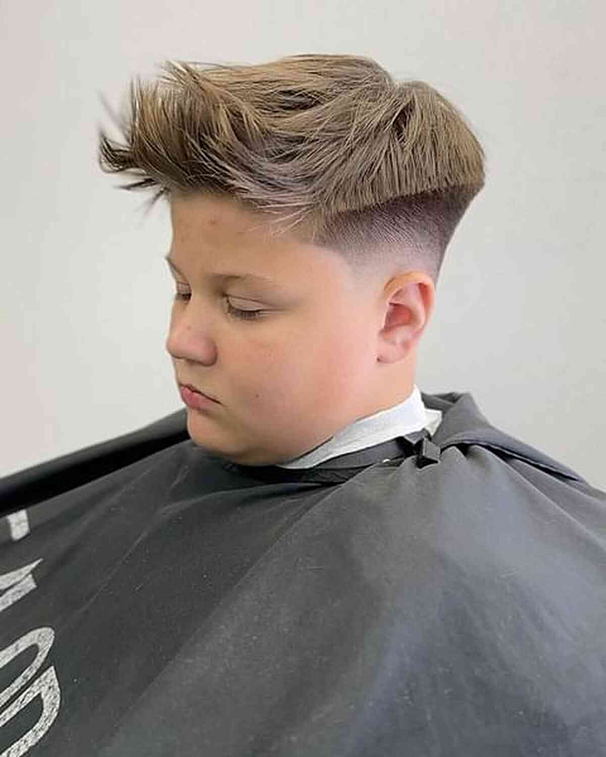 High Quiff with a Sharp Cut for Little Boys