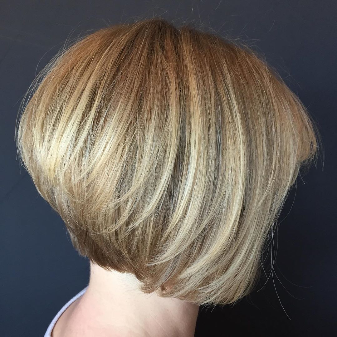 Inverted Angled Bob with Short Layers