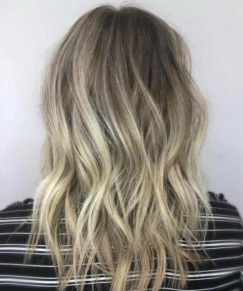 Layered Beach Waves for Thinning Hair Types