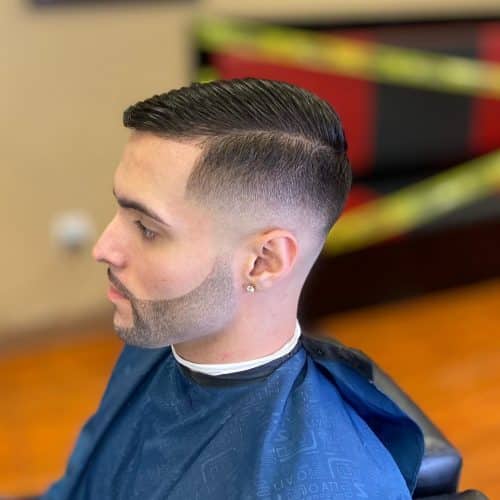 Mid Fade Combover for Short Fine Hair