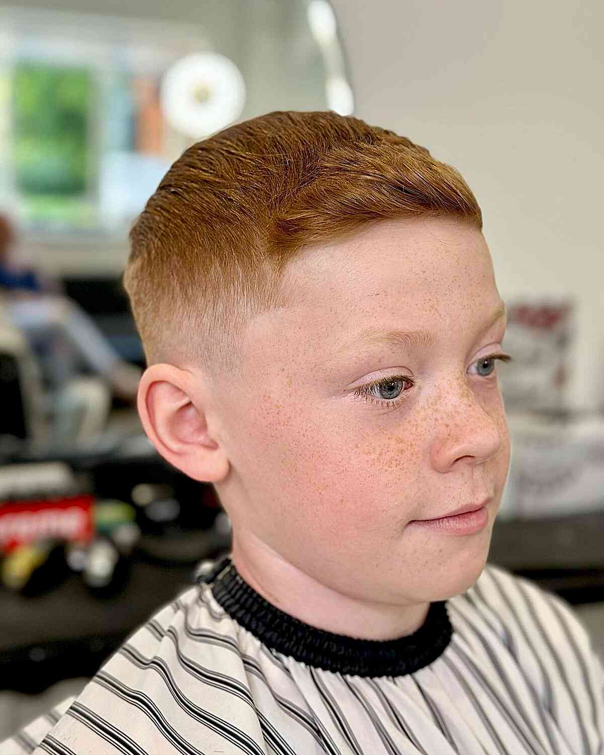 Mini quiff with a zero fade for younger boys with short thick hair