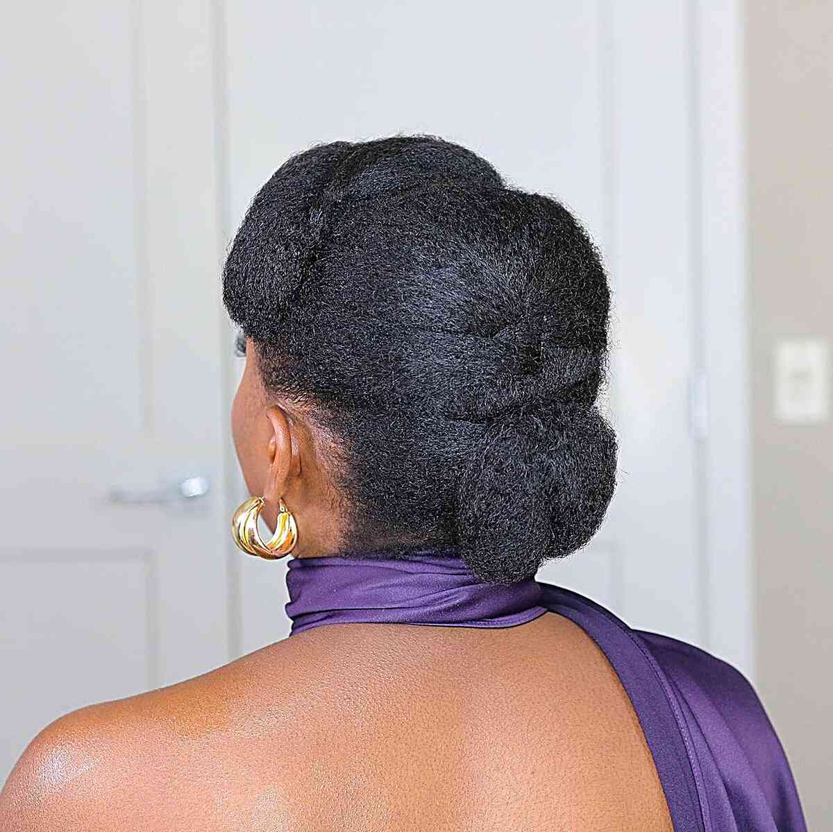 Pinned Updo for Natural Black Hair