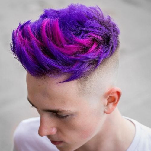 Purple & Pink for Men's Hair