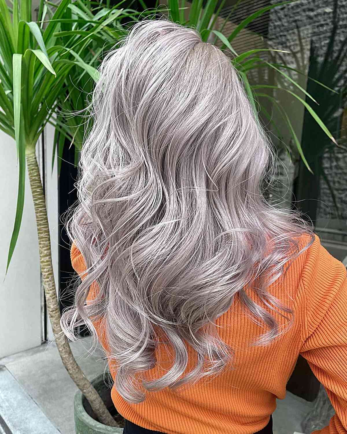 Sexy Silver Balayage Hair Color
