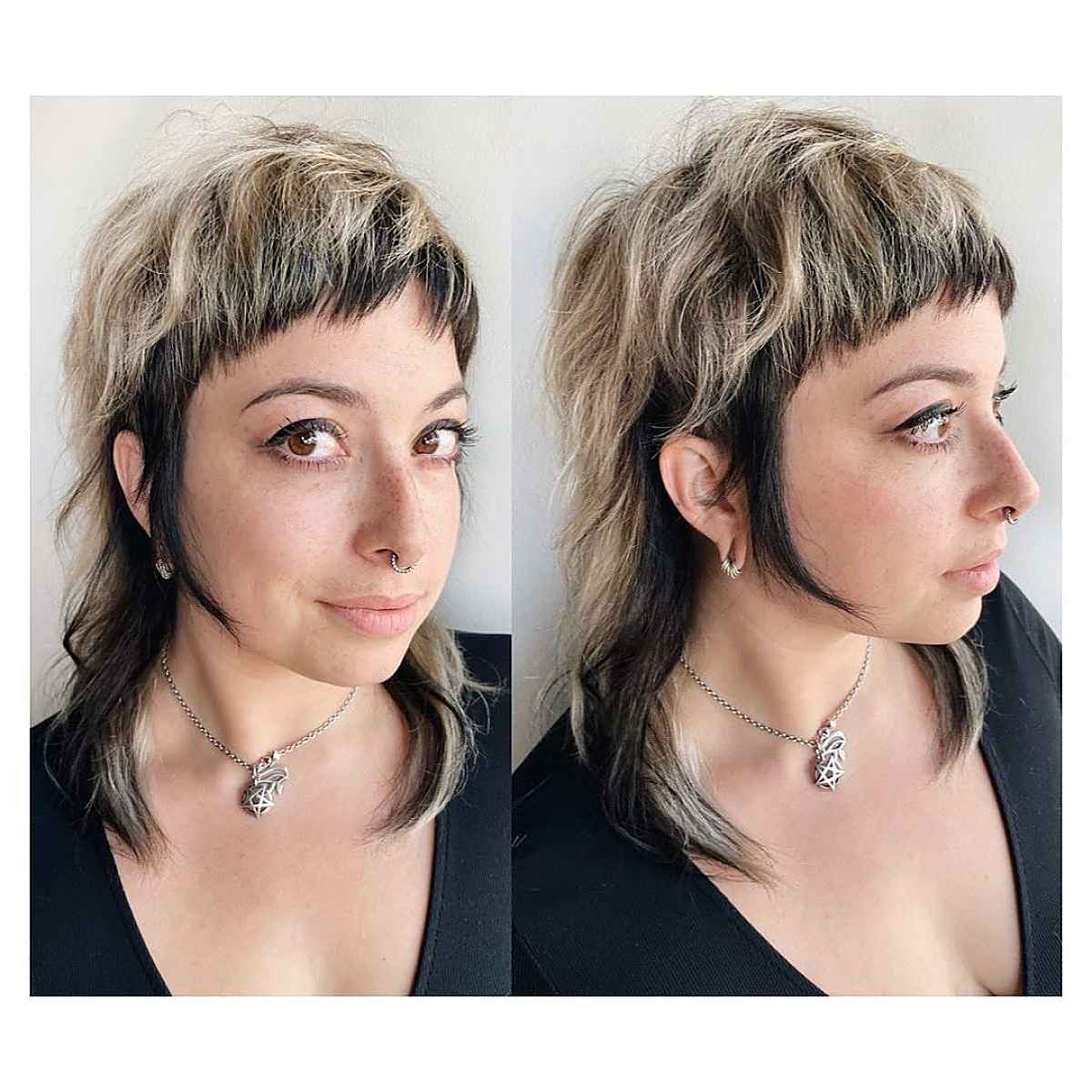 Shagged Mullet for Mid-Length Hair