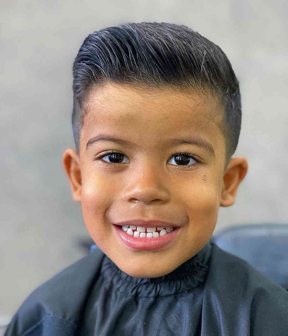 Short Slicked Back Hairstyle for Little Boys