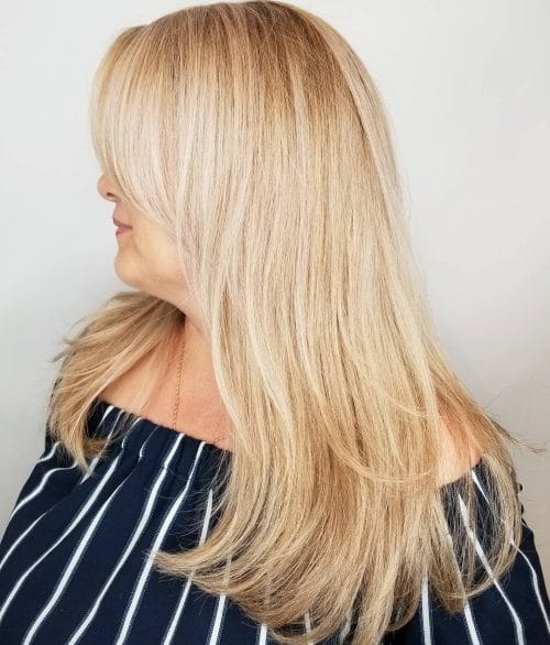 Layers for Women Over 40 with Long Straight Hair