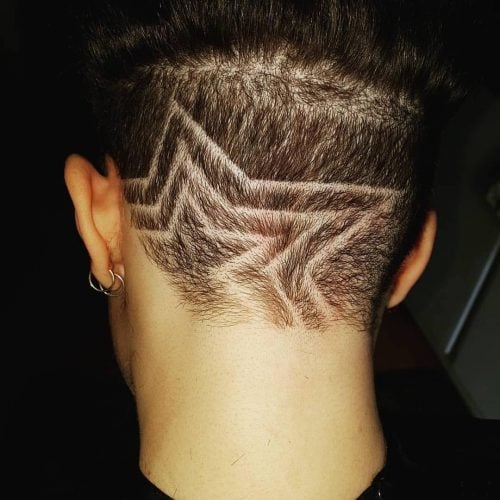 Shaved Star on Men's Hairstyle