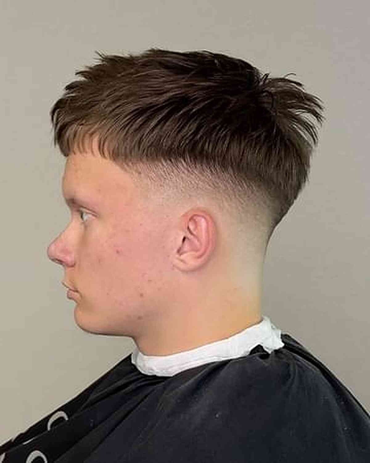 Trendy Drop Fade Haircut for Teenage Boys